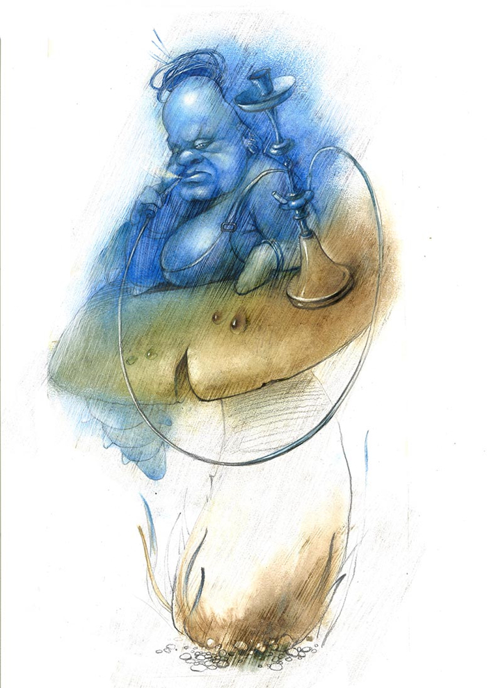 Синяя гусеница