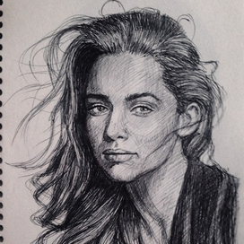 Портрет. Шариковая ручка. 