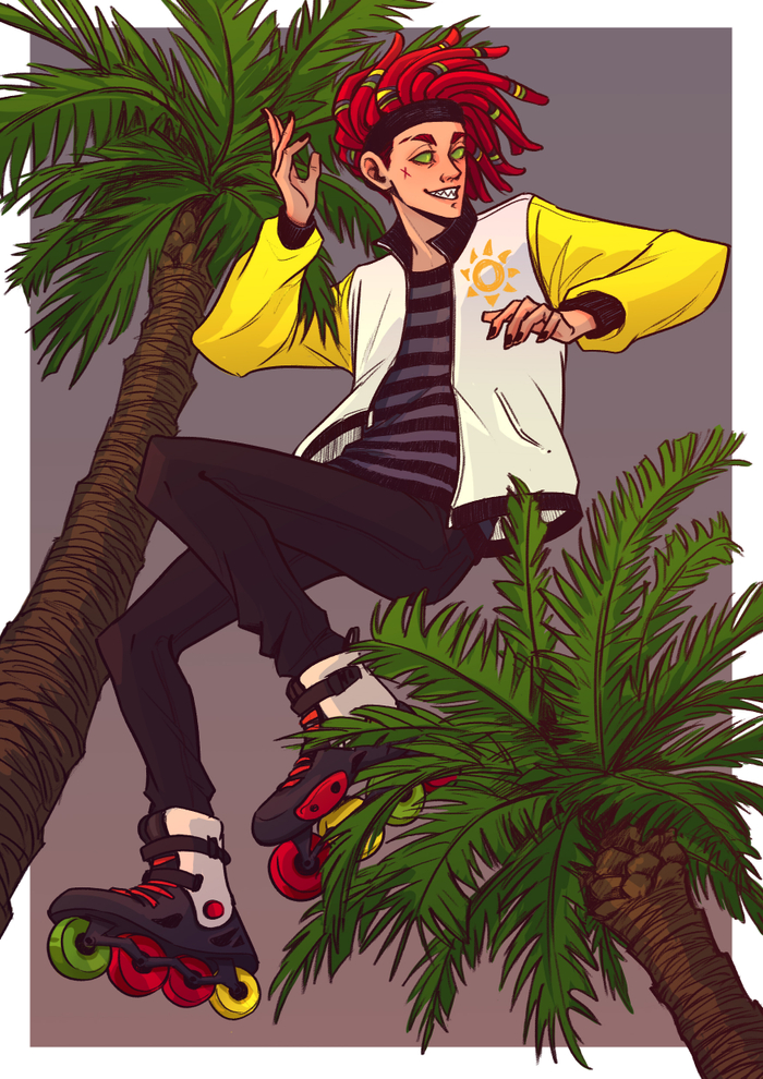 gabriel and palm trees