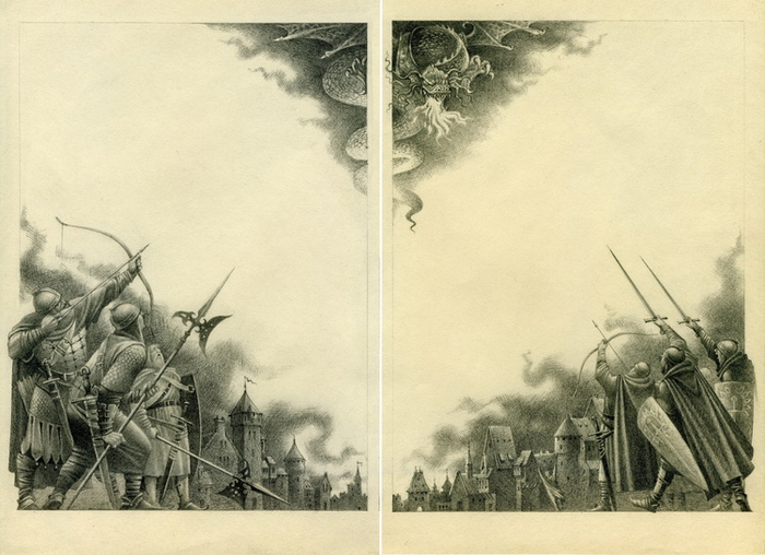 ДЖОН РОНАЛЬД РУЭЛ ТОЛКИН "ХОББИТ" ИЛЛЮСТРАЦИЯ.