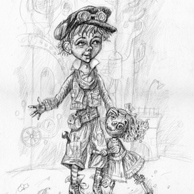 Стимпанк скетч