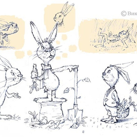 зайцы эскиз персонажи