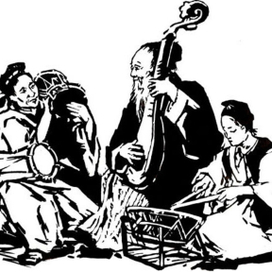 китайские музыканты  (О.Гурьян "Обида маленькой Э")