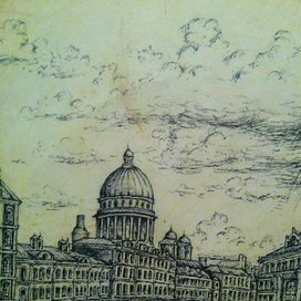 Питер.Вид на Исаакий с Поцелуева моста)