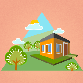 Домик в горах.