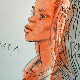 скетч Девушка из племени Химба