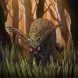 Заяц с птенцом