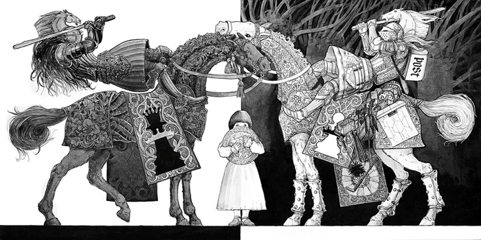 Иллюстрация к сказке Л.Кэрролла "Алиса в зазеркалье"