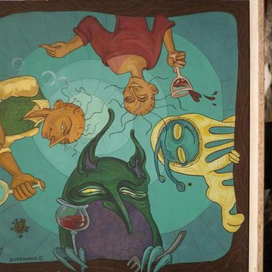 столик в Сквот кафе