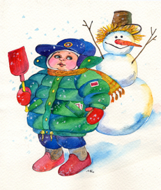 Зима. Илл. в журнале для родителей