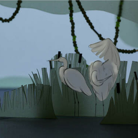 Аисты на рассвете