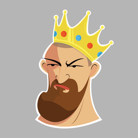 Conor McGregor king - sticker 