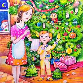 Иллюстрация с сборнику детских сказок "Мамин суддучок" 