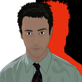 Рисунок Рассказчика из к/ф "Бойцовский клуб"