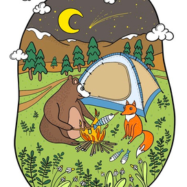 ночь в лесу