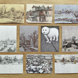 Открытки "Живопись, графика А. Оболенского"