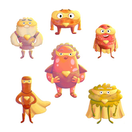 Персонажи для книги про иммунитет 