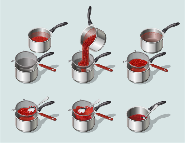 Протирка ягод через сито