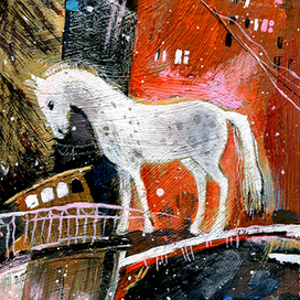 Лошадка Шагала по городу!