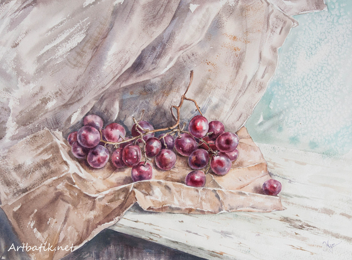 Красный виноград апреля