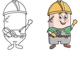 Разработка бренд-персонажа для строительной компании