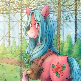 В оранжерее