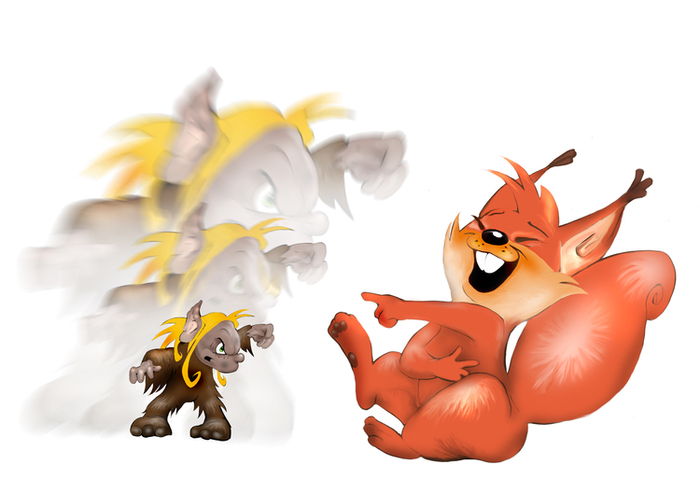 Дилли-Дин смеется над Букой