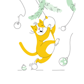 Веселый кот