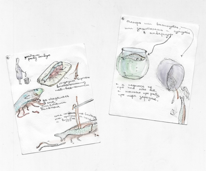 достали рыбу живую