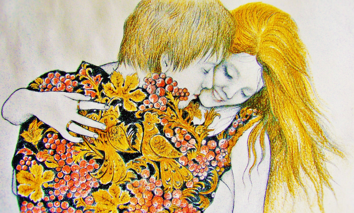 Под рябиной