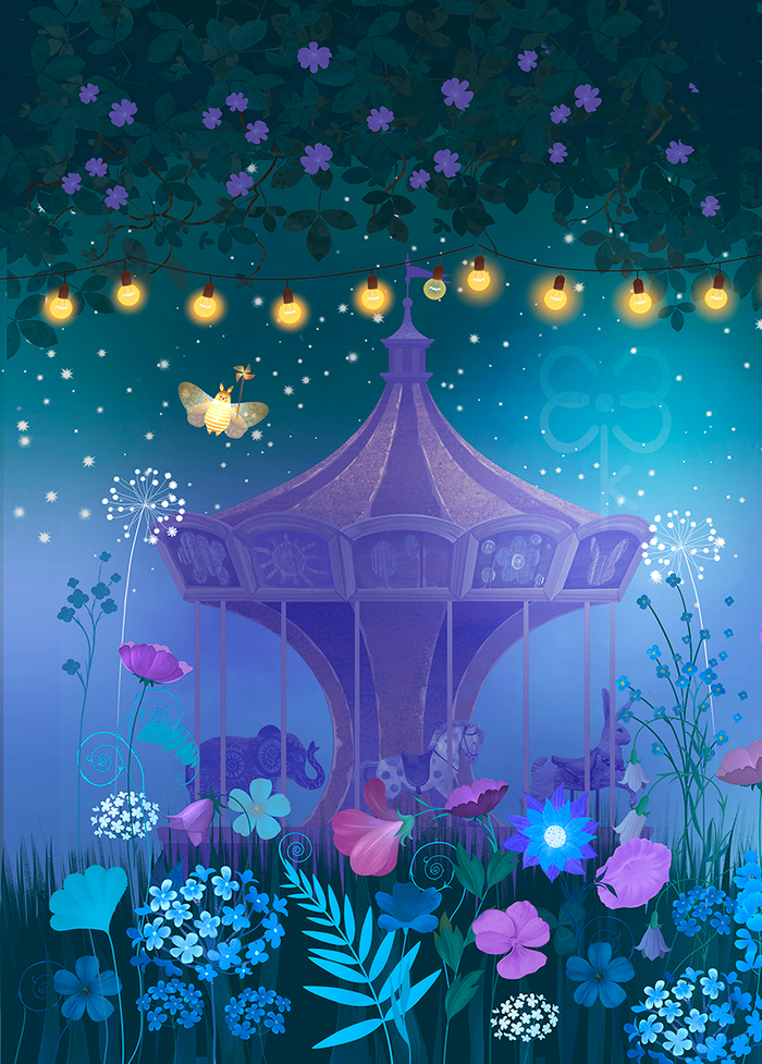 Фрагмент обложки для собственной сказки "Трамвай для мотылька"