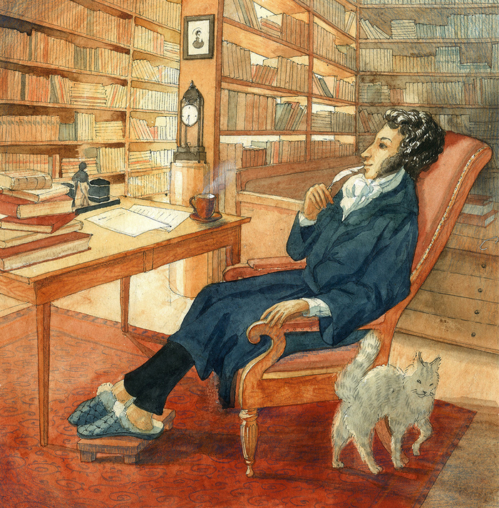 Пушкин в кабинете