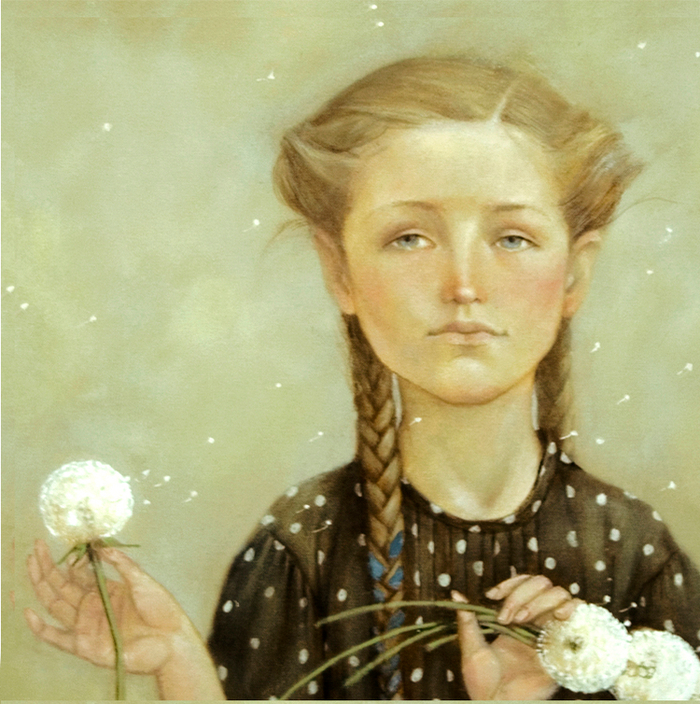 Магнит. Венок из одуванчиков