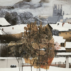 Лист 3 из серии "Зима в Вильнюсе".