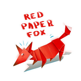 Красный бумажный лис