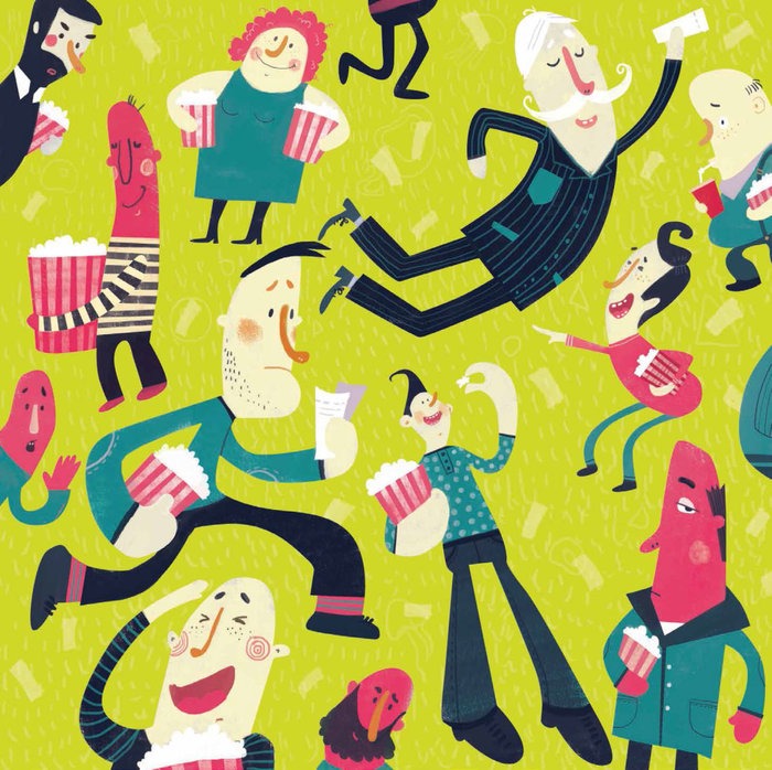 серия иллюстрация для сети кинотеатров "Монитор"