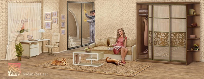 Хозяйка кошек и замерщик