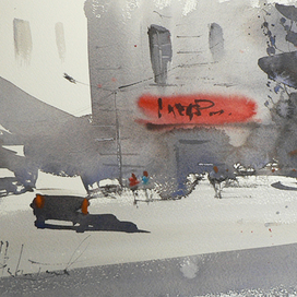 город просыпается