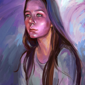 портрет в сиреневых тонах 