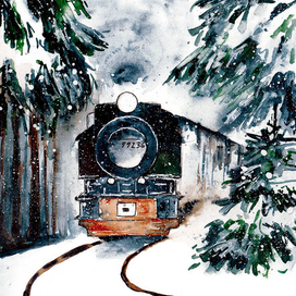 Winter train | Зимний поезд