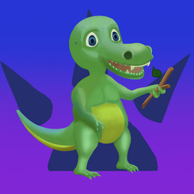 Казуальный арт динозавр