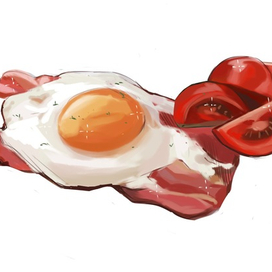 наклейка с яишницей