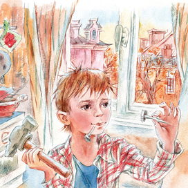 Гвоздик. Иллюстрация к детскому рассказу.