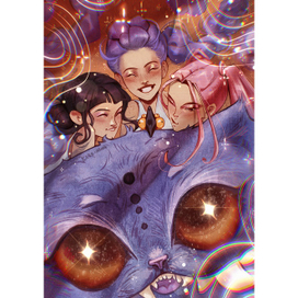 Книжная иллюстрация, персонажи Охотницы на демонов, обложка