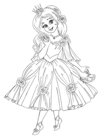 Маленькая принцесса с розами