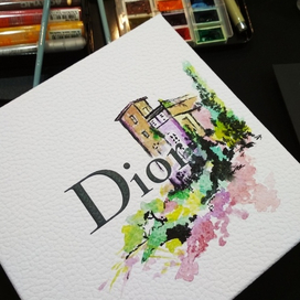 роспись коробок Dior