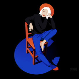 Portrait of a girl without a sock