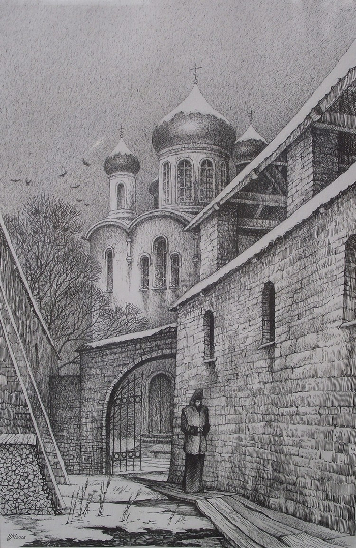 "На монастырском дворе" из серии "Православие"