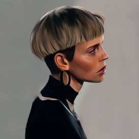 Портрет девушки, иллюстрация девушки 