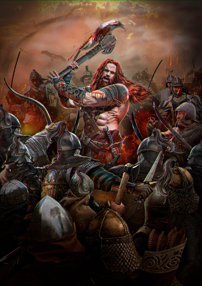 Обложка к серии книг Ратибор